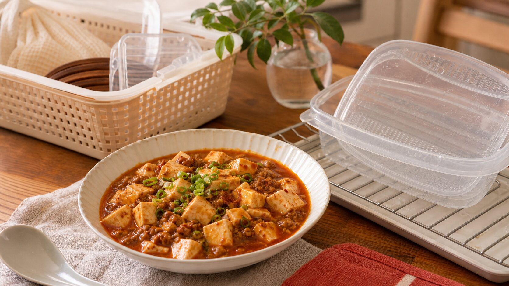 麻婆豆腐職人を使って完成した麻婆豆腐のまとめイメージ画像