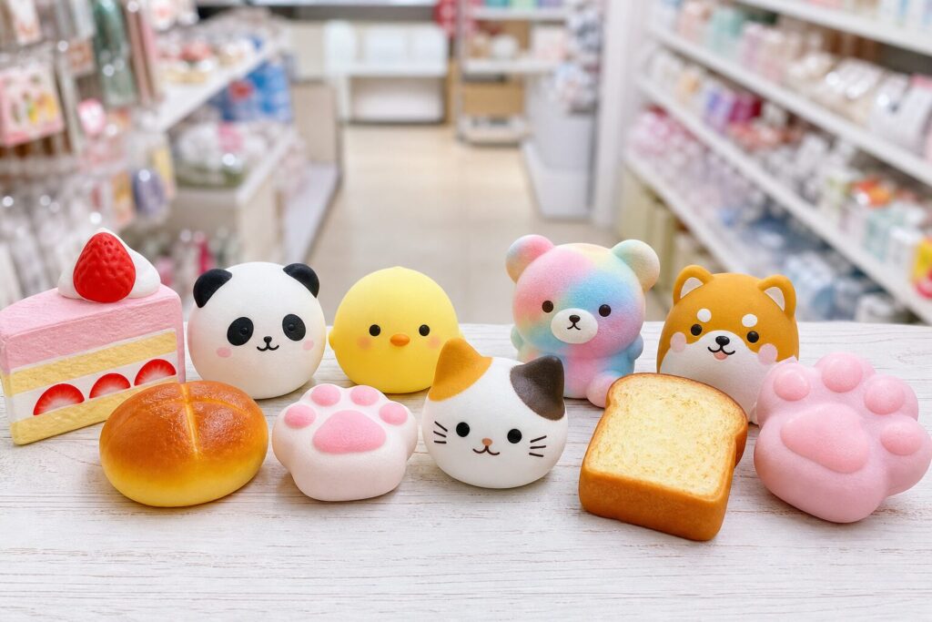 100均で買えるスクイーズと通販スクイーズのイメージ