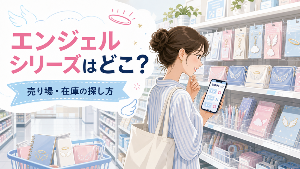 エンジェルシリーズの売り場と在庫をスマートフォンで探すイメージ