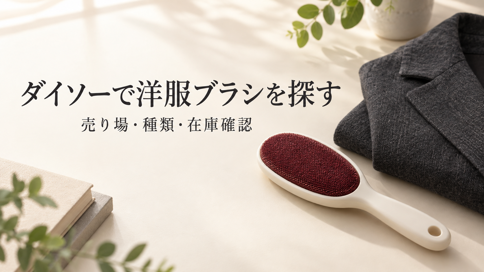 洋服ブラシと衣類のAI生成イメージ