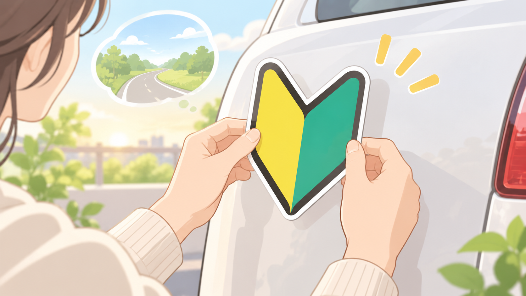 ダイソー 初心者マーク 売り場を説明するAI生成イラスト（商品の実物ではありません）